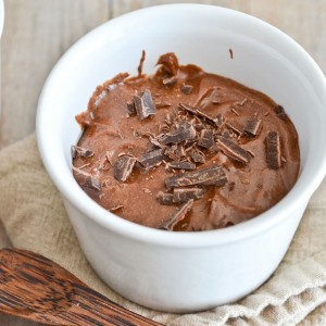 Mousse  de chocolate amargo