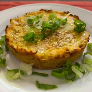 Torta de grão de bico e cenoura