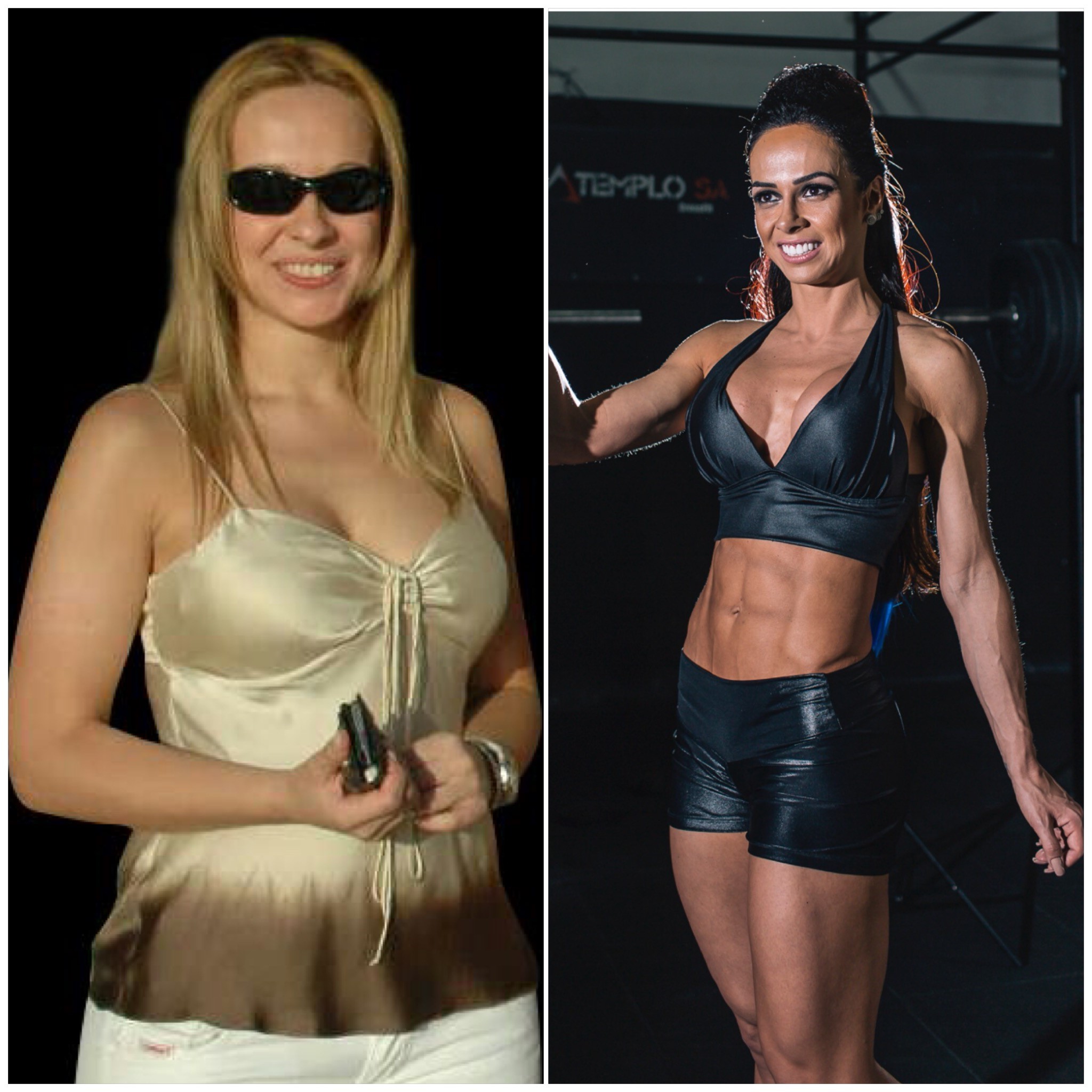 Antes e depois da Renata Spallicci