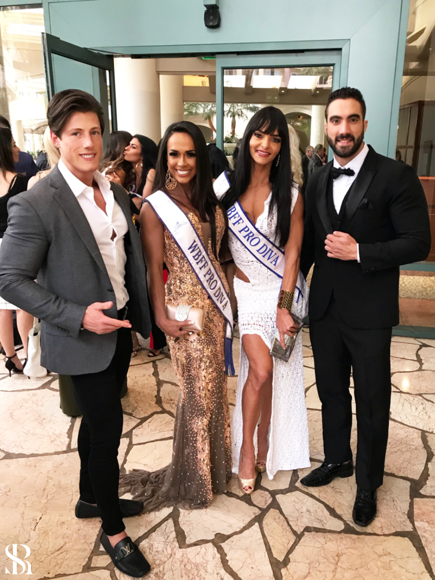 Renata Spallicci, Karina Marin, Renan Correa e Italo Costa no WBFF LA 2018