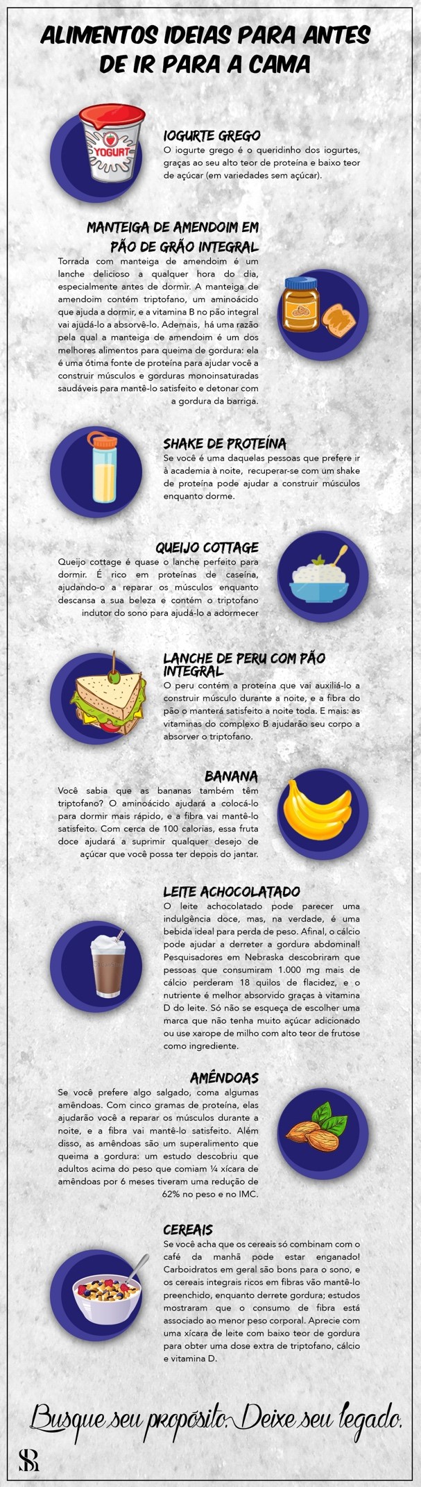 Alimentos para comer antes de dormir